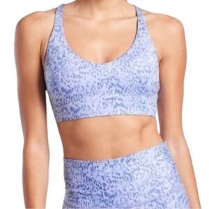 Athleta Solace Printed Bra D-DD Periwinkle Blue Size 2X Sports NWOT